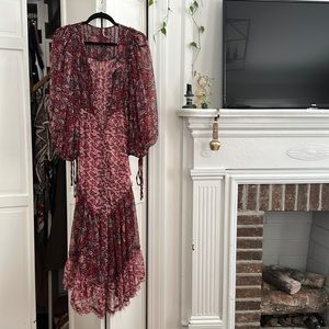 Free people floral wide arm maxi dress in a size small. Missing the slip.